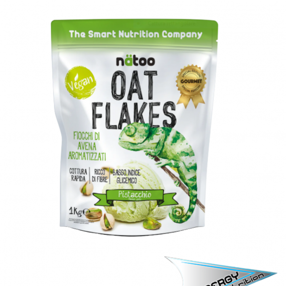 Natoo-OAT FLAKES - FIOCCHI D'AVENA (Conf. 1 kg)  1kg Pistacchio  